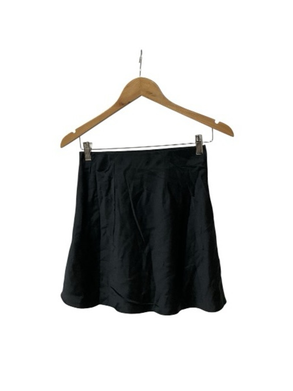 NWT Quince Black Silk Flared Mini Skirt XS - Picture 3 of 6